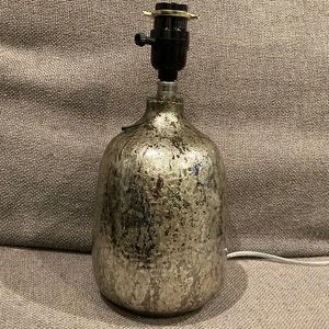 Small metallic mercury look lamp